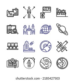 plane Icon Set with line icons. Modern Thin Line Style. Suitable for Web and Mobile Icon. Vector illustration EPS 10.