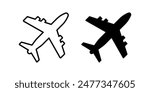 Plane icon set. for mobile concept and web design. vector illustration