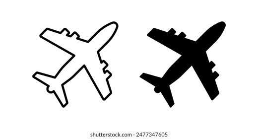 Plane icon set. for mobile concept and web design. vector illustration