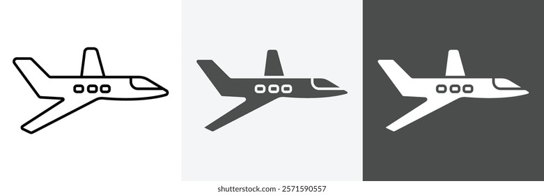 Plane icon set vector art