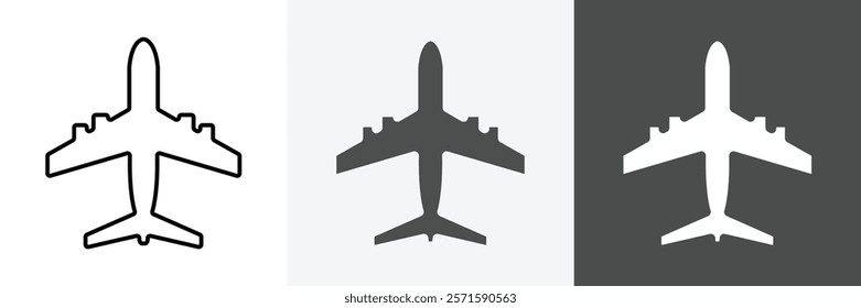 Plane icon set vector art