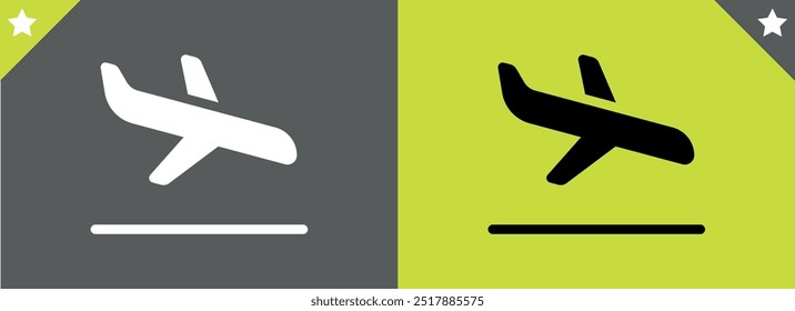 Conjunto de iconos de avión. Ilustración vectorial