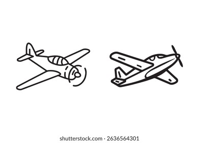 Plane icon set vector illustration