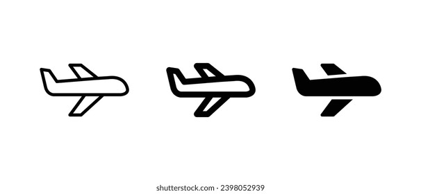 Plane icon set vector for web, ui, and mobile apps