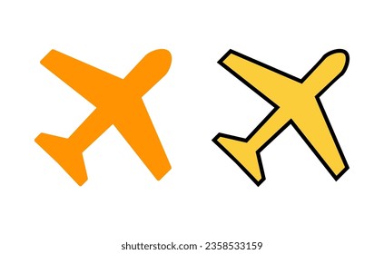 Plane icon set for web and mobile app. Airplane sign and symbol. Flight transport symbol. Travel sign. aeroplane