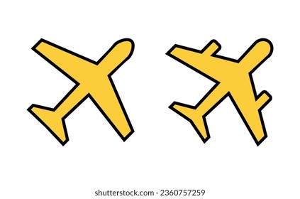 Plane icon set for web and mobile app. Airplane sign and symbol. Flight transport symbol. Travel sign. aeroplane
