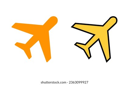 Plane icon set for web and mobile app. Airplane sign and symbol. Flight transport symbol. Travel sign. aeroplane