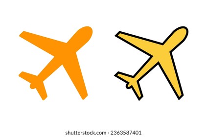 Plane icon set for web and mobile app. Airplane sign and symbol. Flight transport symbol. Travel sign. aeroplane