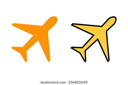 Plane icon set for web and mobile app. Airplane sign and symbol. Flight transport symbol. Travel sign. aeroplane