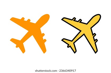 Plane icon set for web and mobile app. Airplane sign and symbol. Flight transport symbol. Travel sign. aeroplane