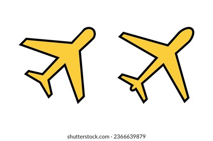 Plane icon set for web and mobile app. Airplane sign and symbol. Flight transport symbol. Travel sign. aeroplane