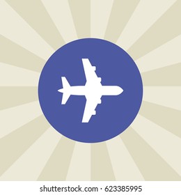 plane icon. sign design. background