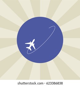 plane icon. sign design. background