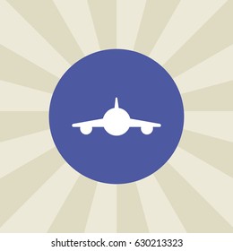 plane icon. sign design. background