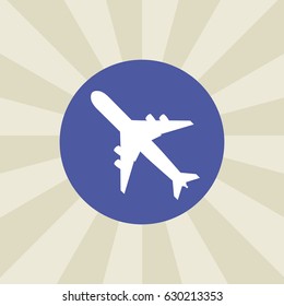 plane icon. sign design. background