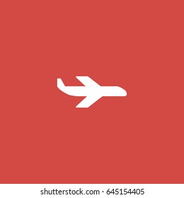 plane icon. sign design. red background