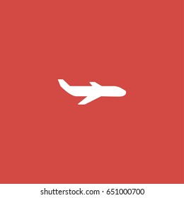 plane icon. sign design. red background