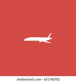 plane icon. sign design. red background