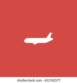 plane icon. sign design. red background