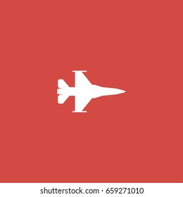 plane icon. sign design. red background