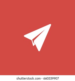 plane icon. sign design. red background