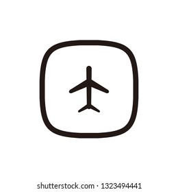 Plane icon sign symbol