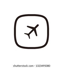 Plane icon sign symbol
