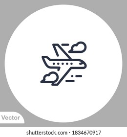 Plane icon sign vector,Symbol, logo illustration for web and mobile