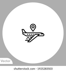 Plane icon sign vector,Symbol, logo illustration for web and mobile