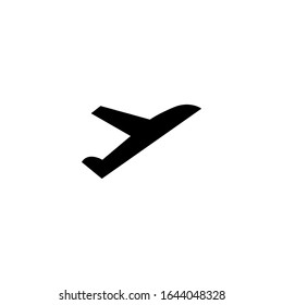 Plane icon. simple, black, flat. take off icon.
