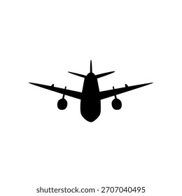 plane icon simple design glyph style