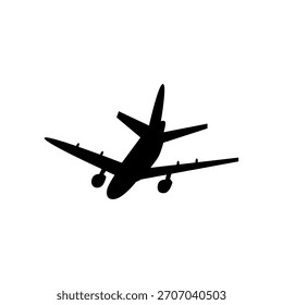 plane icon simple design glyph style