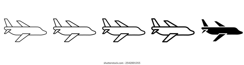 plane icon Simple outline illustration