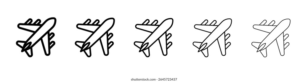plane icon simple vector outline logo