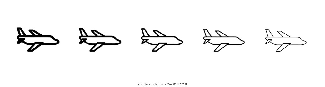 plane icon simple vector outline logo