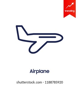 Plane icon , solid illustration, pictogram isolated on white