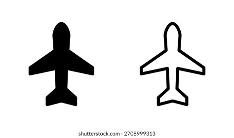 Icono de avión para App y Sitios web. Signo y símbolo del avión. Símbolo de transporte de vuelo. Señal de viaje. avión