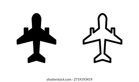 Icono de avión para App y Sitios web. Signo y símbolo del avión. Símbolo de transporte de vuelo. Señal de viaje. avión