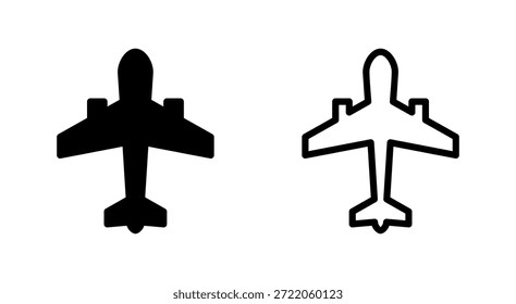 Icono de avión para App y Sitios web. Signo y símbolo del avión. Símbolo de transporte de vuelo. Señal de viaje. avión