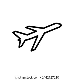 plane icon, symbol design template 