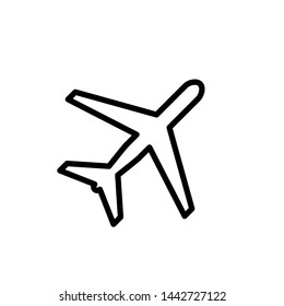 plane icon, symbol design template 