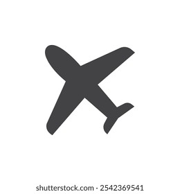 Plane icon Symbol mark in filled style