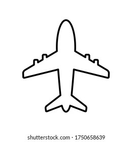 Plane icon symbol vector on white background