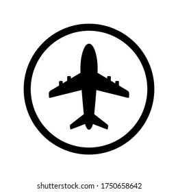 Plane icon symbol vector on white background