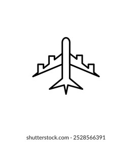 A plane icon symbolizing air travel or transportation.