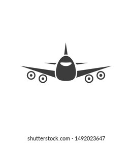 Plane icon template color editable. Plane symbol vector sign isolated on white background.
