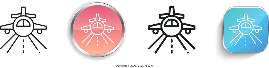 plane icon. Thin Linear, Regular and Button Style Design Isolated On White Background