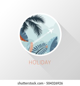 Plane icon. Tourism and travel. Vector illustration.