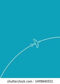 plane icon trace line - abstract baclground