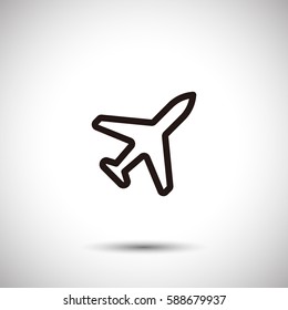 Plane icon. Travel sign vector